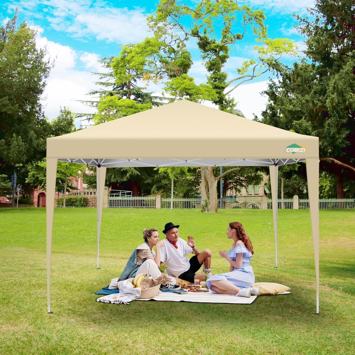 COBIZI - Toldo desplegable de 10 x 20 Pulgadas con 6 Paredes Laterales, toldo Impermeable para Eventos al Aire última intervensión, UPF 50+ cenador portátil para Fiestas, Playa, Camping, Boda,