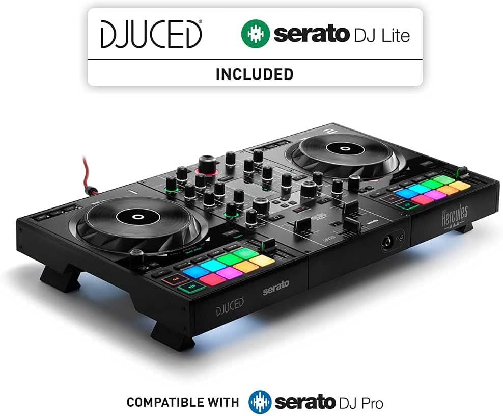 Hercules DJControl Inpulse 500: Controlador USB DJ de 2 pisos para Serato DJ y DJUCED (incluido)