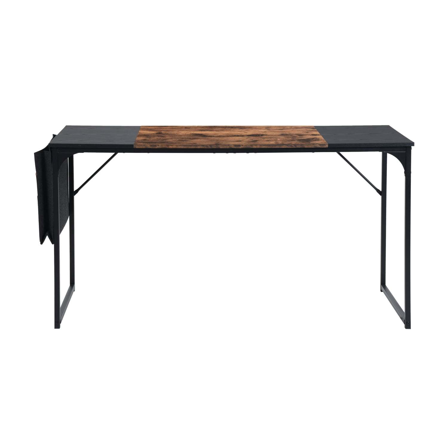 Escritorio Grande 140cm Color Madera con Negro,con Bolsa de Almacenamiento