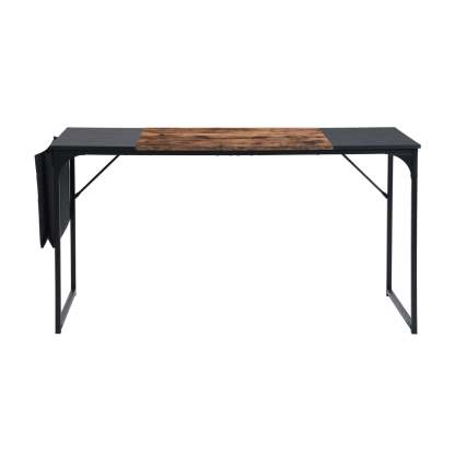 Escritorio Grande 140cm Color Madera con Negro,con Bolsa de Almacenamiento