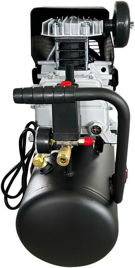 Compresor de Aire Eléctrico 25L 2HP 110V Monofásico Tanque Portátil para Taller y Herramientas Neumáticas