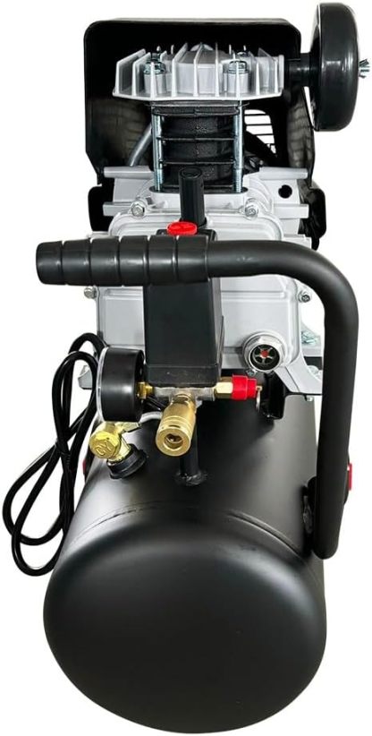 Compresor de Aire Eléctrico 25L 2HP 110V Monofásico Tanque Portátil para Taller y Herramientas Neumáticas