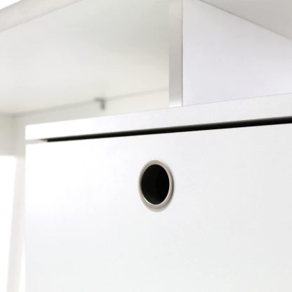 MUNDO IN MUEBLES Escritorio Milano Minimalista | Ideal para Home Office y Estudios | con Cajones y Montaje Sencillo | Estructura Robusta Que Soporta hasta 25 Kg | Gran Espacio de Almacenamiento