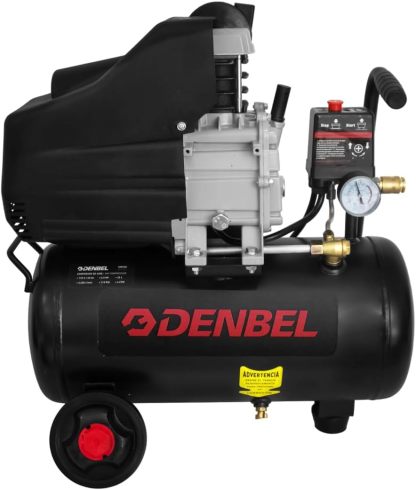 Compresor de Aire Eléctrico 25L 2HP 110V Monofásico Tanque Portátil para Taller y Herramientas Neumáticas