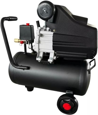 Compresor de Aire Eléctrico 25L 2HP 110V Monofásico Tanque Portátil para Taller y Herramientas Neumáticas