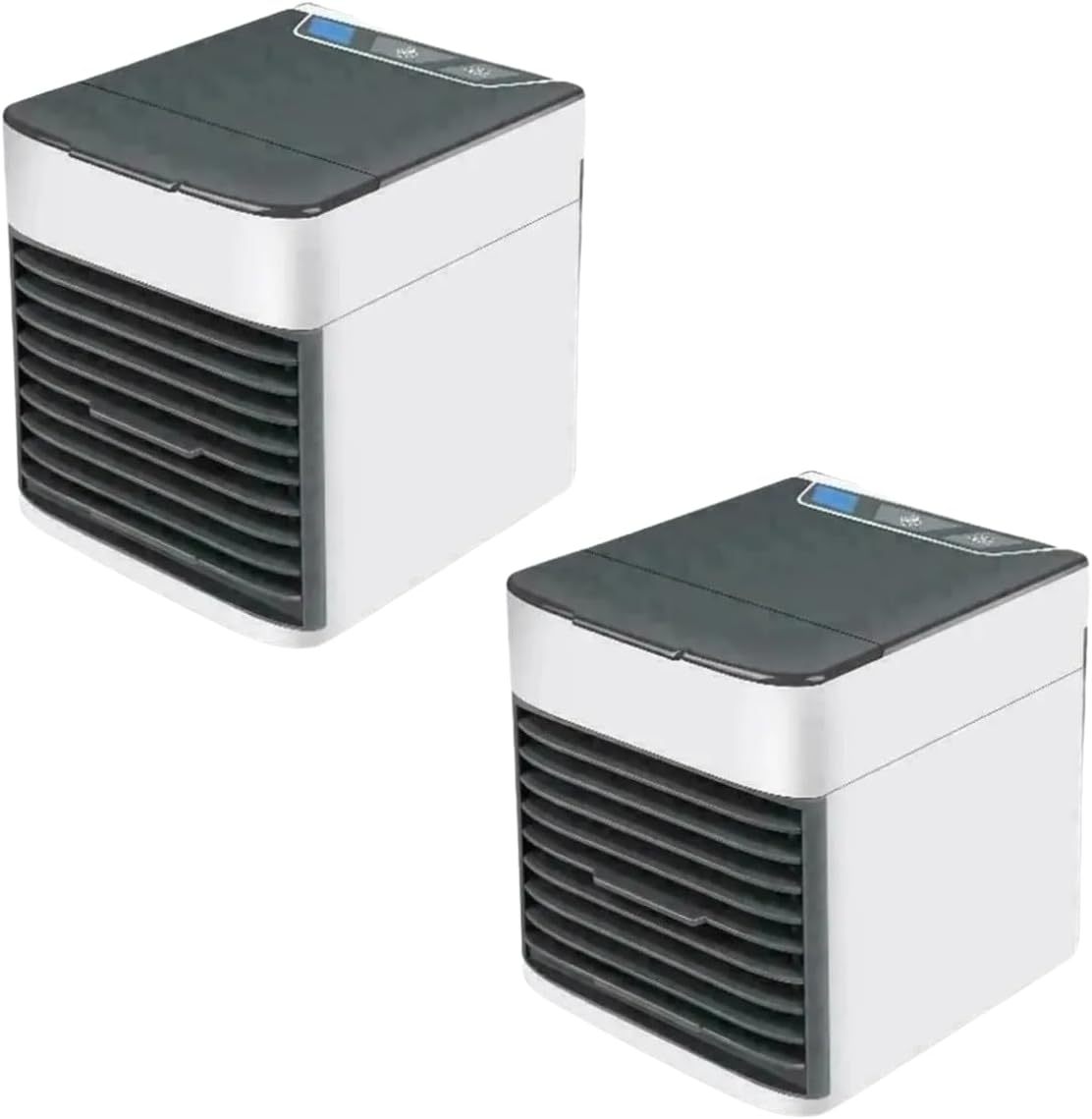 2 piezas Aire Acondicionado Portátil Mini Enfriador Humidificador Personal Evaporador