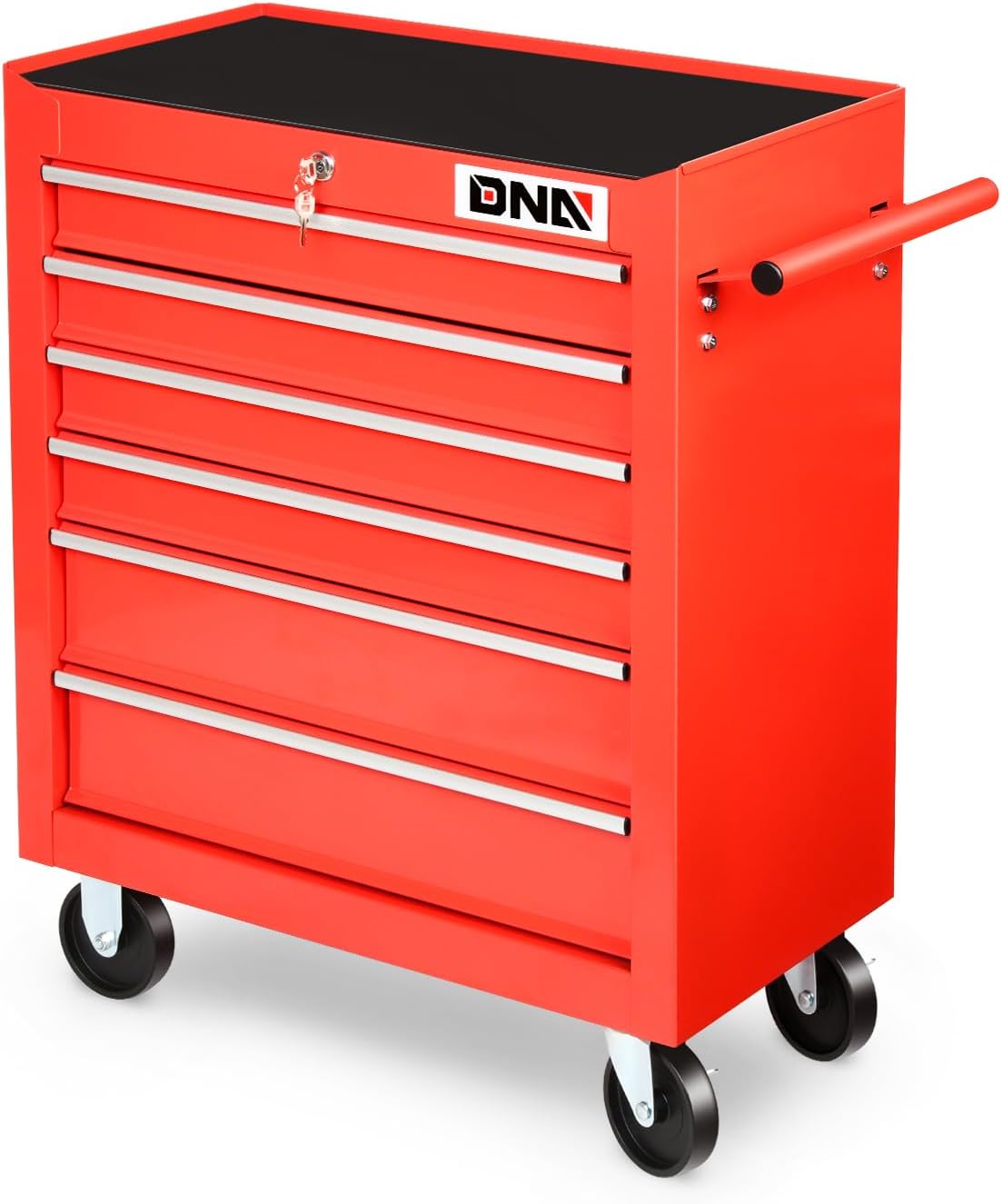 DNA MOTORING - Gabinete de Herramientas con Ruedas de plástico con Sistema de Bloqueo con Llave, Azul, TOOLS-00486