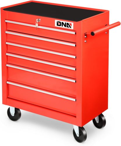 DNA MOTORING - Gabinete de Herramientas con Ruedas de plástico con Sistema de Bloqueo con Llave, Azul, TOOLS-00486