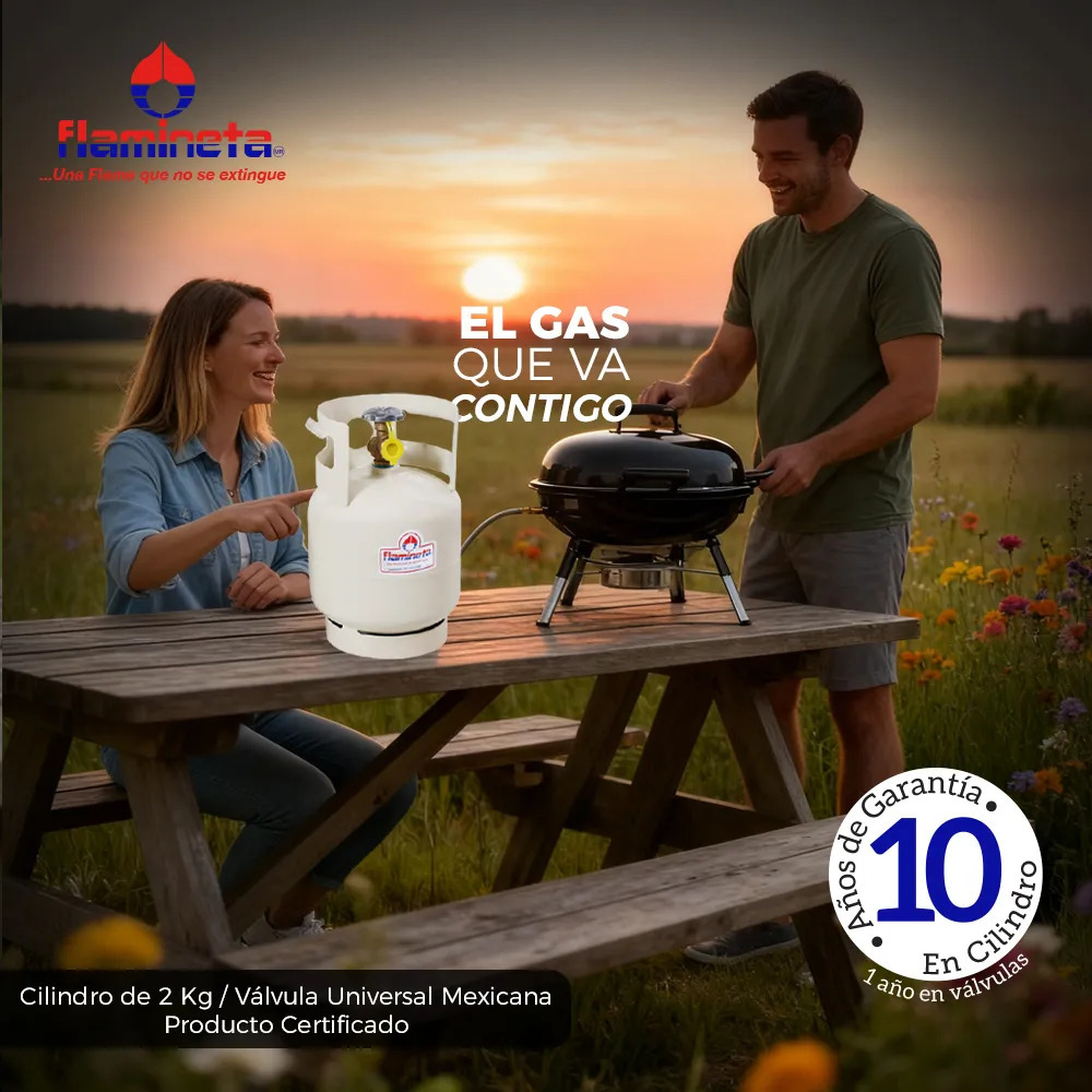 Mini Tanque Portátil 2kg Válvula Tradicional Flamineta