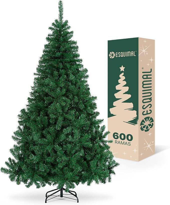 🎄Árbol de Navidad Artificial de 7 pies｜Abeto Realista ramas densas, montaje rápido y base de metal resistente
