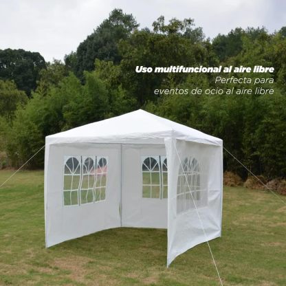 VANLIG | Toldo Carpa Armable 3x3mts |con Paredes Laterales Ventanas | para Fiesta