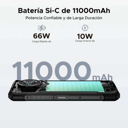 Doogee S200 Ultra Celular Resistente 5G, Android 15, 48GB RAM+1TB ROM, Batería 11000mAh, Pantalla Trasera AMOLED, Cámara 100MP, NFC, WiFi, OTG, GPS, Doble SIM