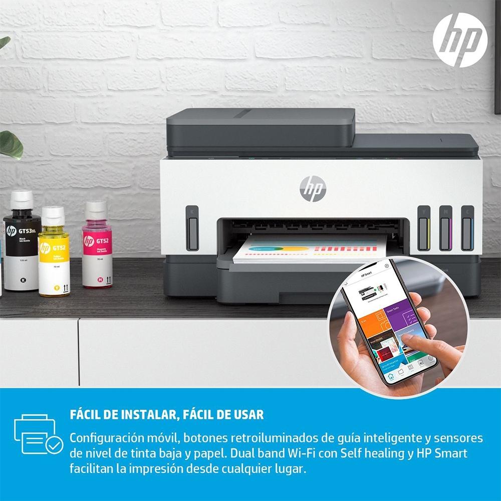 Impresora Multifuncional HP Smart Tank 750 de Tinta Continua Impresión a Color Wi-Fi Smart App Dúplex ADF