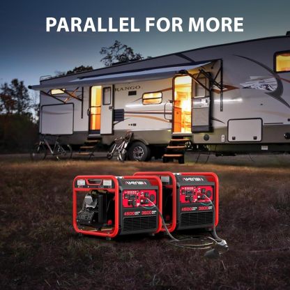 AMERISUN Generador portátil de 4500 W con tecnología inversor, generador de gas para uso doméstico, CO Protect (AL5040C)