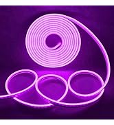 DOSYU Tira Neón LED 3528 de 5 Metros, Flexible, Recortable, Impermeable IP65, Ideal para Decoraci...