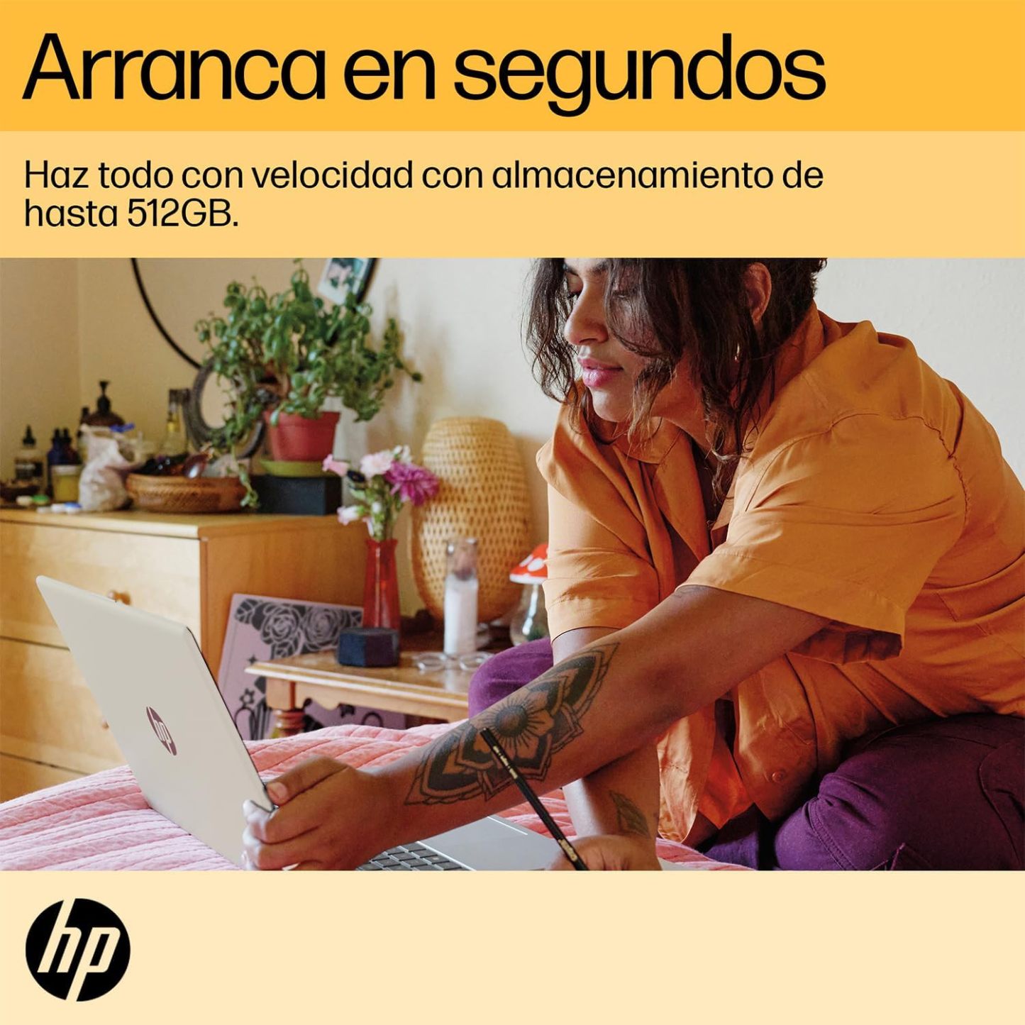 HP Laptop 15-fc0080la, AMD Ryzen 7, 16 GB, 512 GB SSD, 15.6, HD, Windows 11 Home, Teclado en Español, Garantía México, Plateado | Microsoft 365 Personal 12 Meses + Curso Multilenguajes