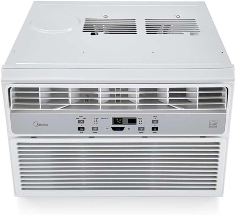 Midea 8.000-1200 BTU EasyCool aire acondicionado para ventana, deshumidificador y ventilador, enfriar, circular y deshumidificar hasta 350 metros cuadrados Ft, filtro reutilizable, control remoto-filtro de aire acondicionado