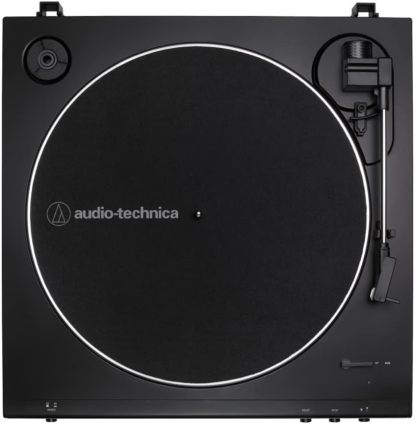 Audio-Technica - Tocadiscos AT-LP60X-BK totalmente automático con transmisión por correa, velocidades de 33/45 RPM (negro)
