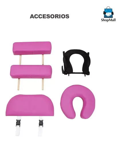 Cama De Masaje Portátil Plegable Uso Rudo Profesional Spa Rosa