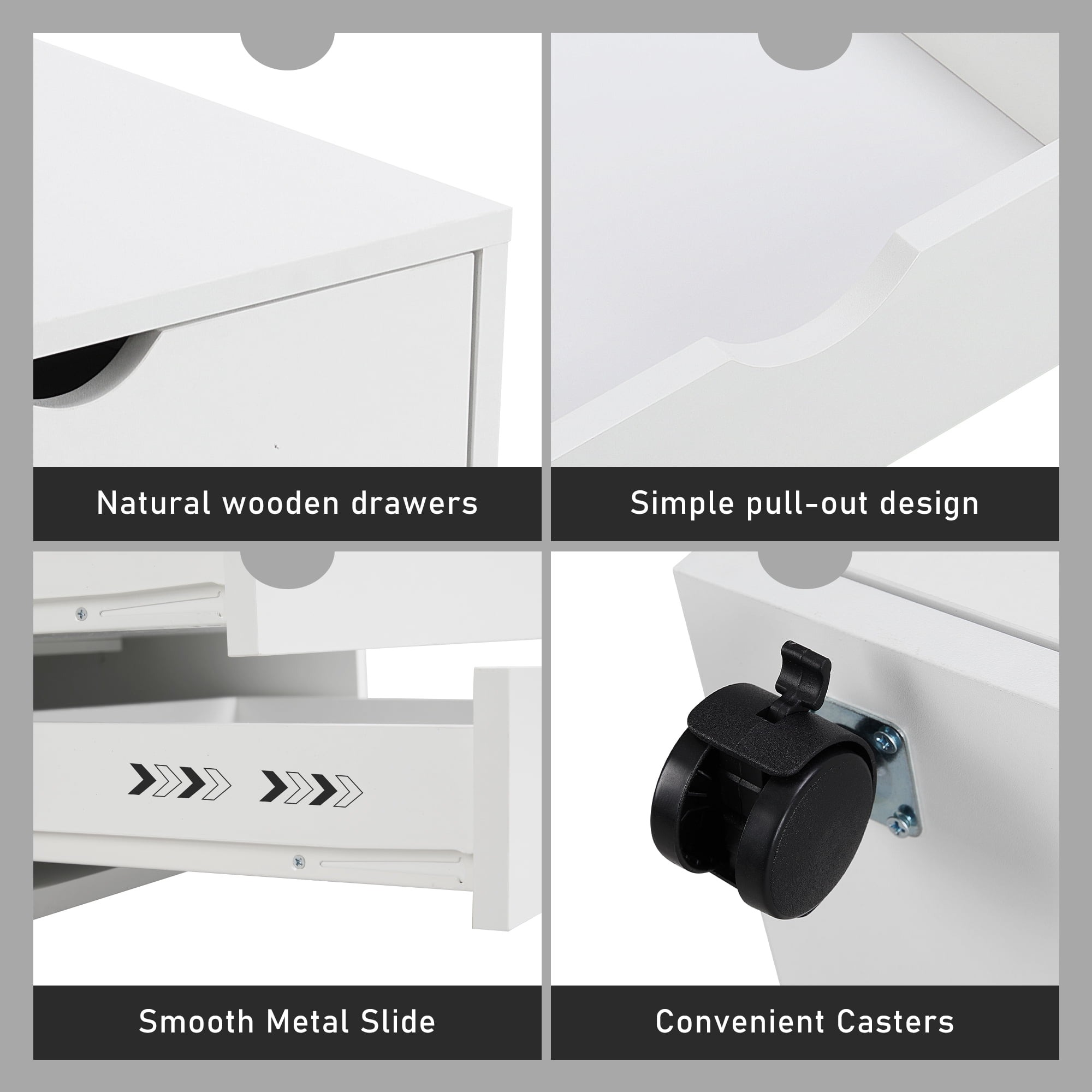 Cómoda EDX de 7 cajones: amplio armario de madera para organizar el dormitorio, el hogar y la oficina, color blanco