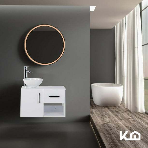 Mueble Kit Para Baño Gabinete Organizador Lavamano Monomando blanco