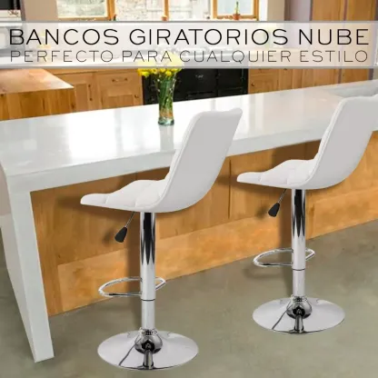 3pzs Bancos Con Respaldo Giratorios Para Barra Cocina Bar