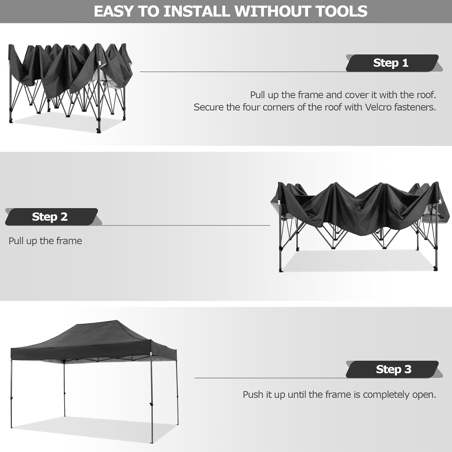 COBIZI - Toldo desplegable de 10 x 20 Pulgadas con 6 Paredes Laterales, toldo Impermeable para Eventos al Aire última intervensión, UPF 50+ cenador portátil para Fiestas, Playa, Camping, Boda,