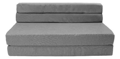 Sofa Cama Sillon Plegable Matrimonial Colchon Plegable Gris