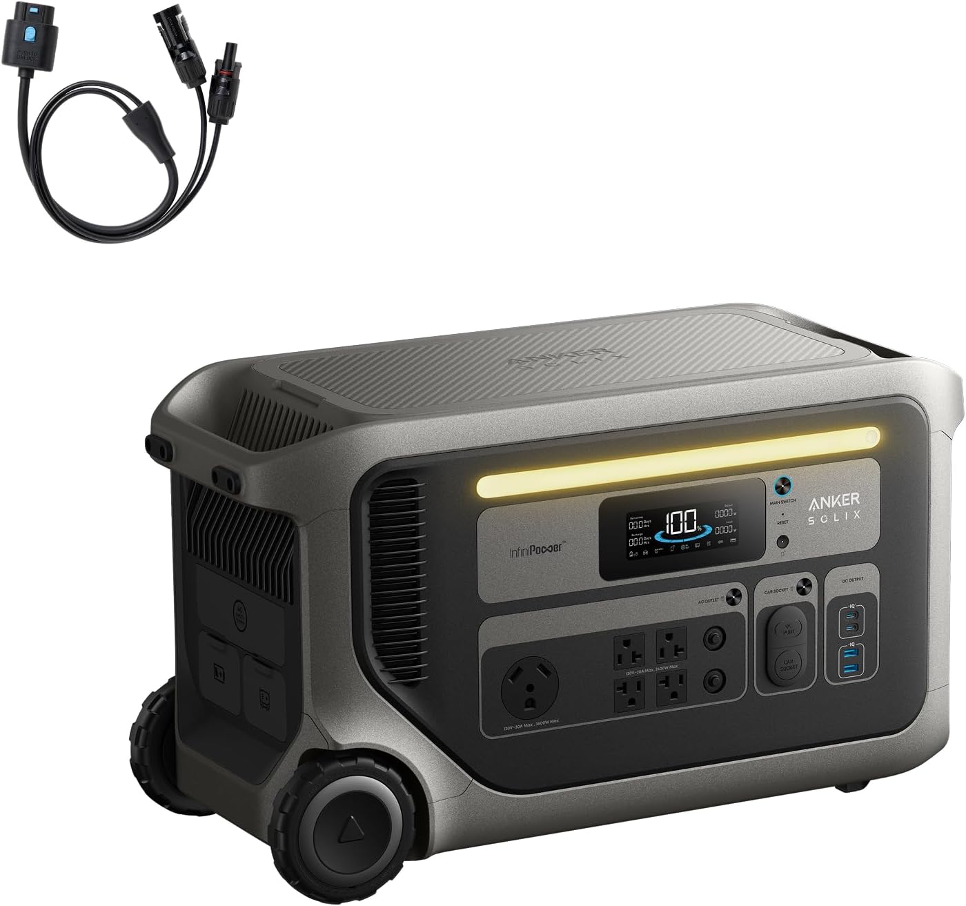 ⚡Anker SOLIX F3000 Estación de Energía Portátil 3072Wh 6000W, Expandible 24kWh, Solar para Hogar, Apagones y Camping