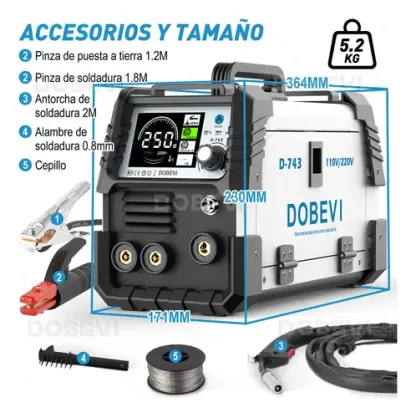 Soldadora inverter Dobevi D-743 D-743 azul