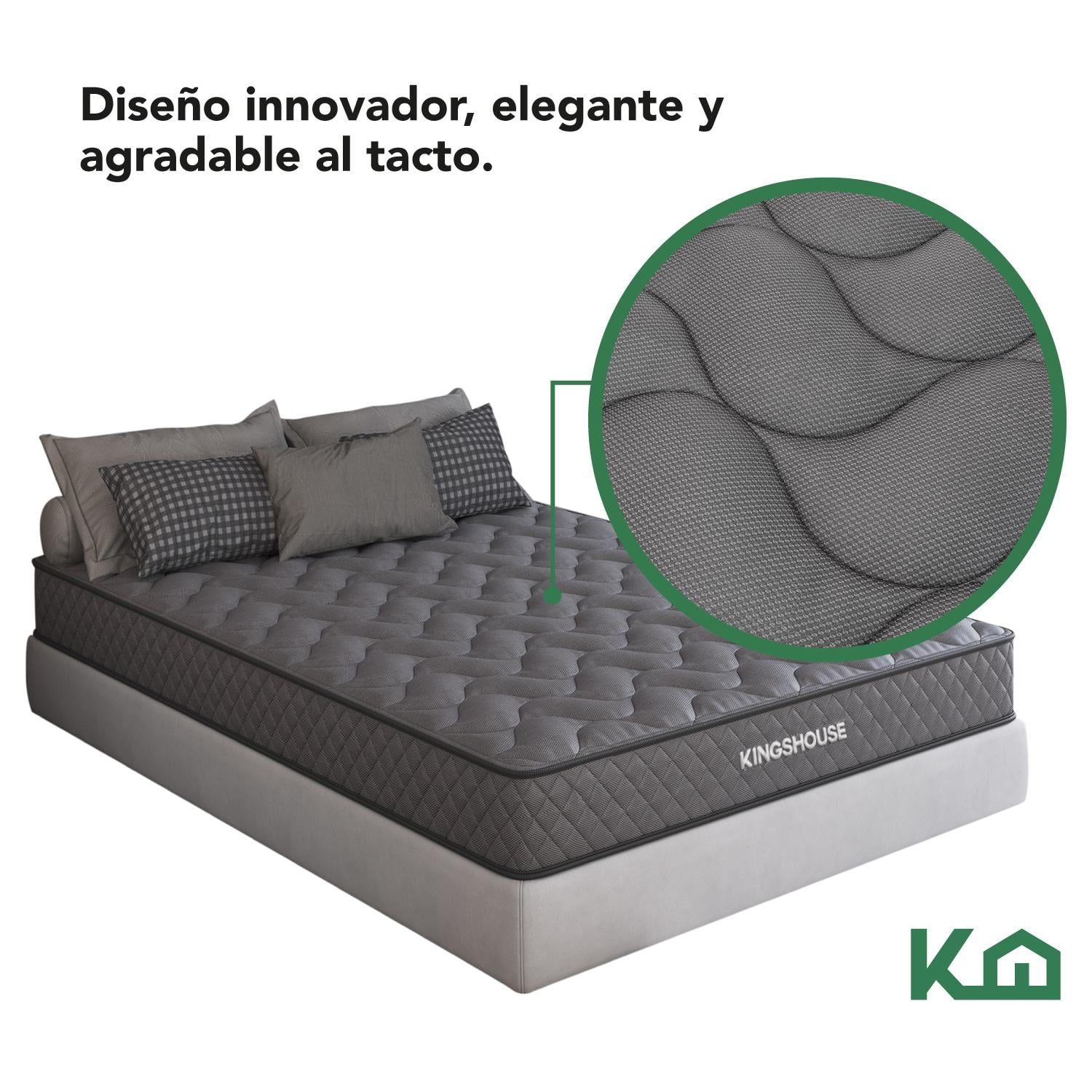 Colchon Matrimonial En Caja 15cm Alto KingsHouse blanco Kingshouse KHCESPMB