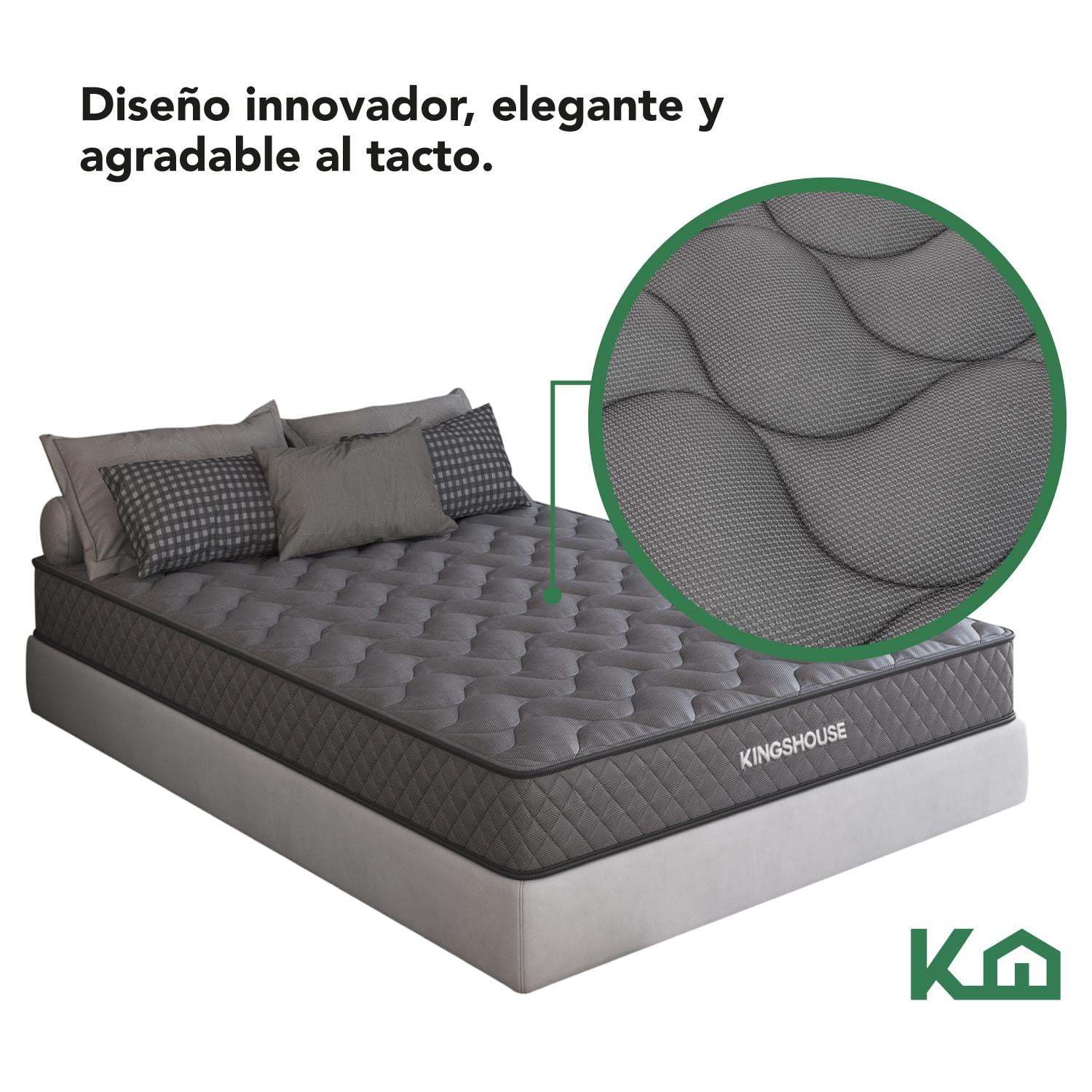 Colchon Matrimonial En Caja 15cm Alto KingsHouse blanco Kingshouse KHCESPMB