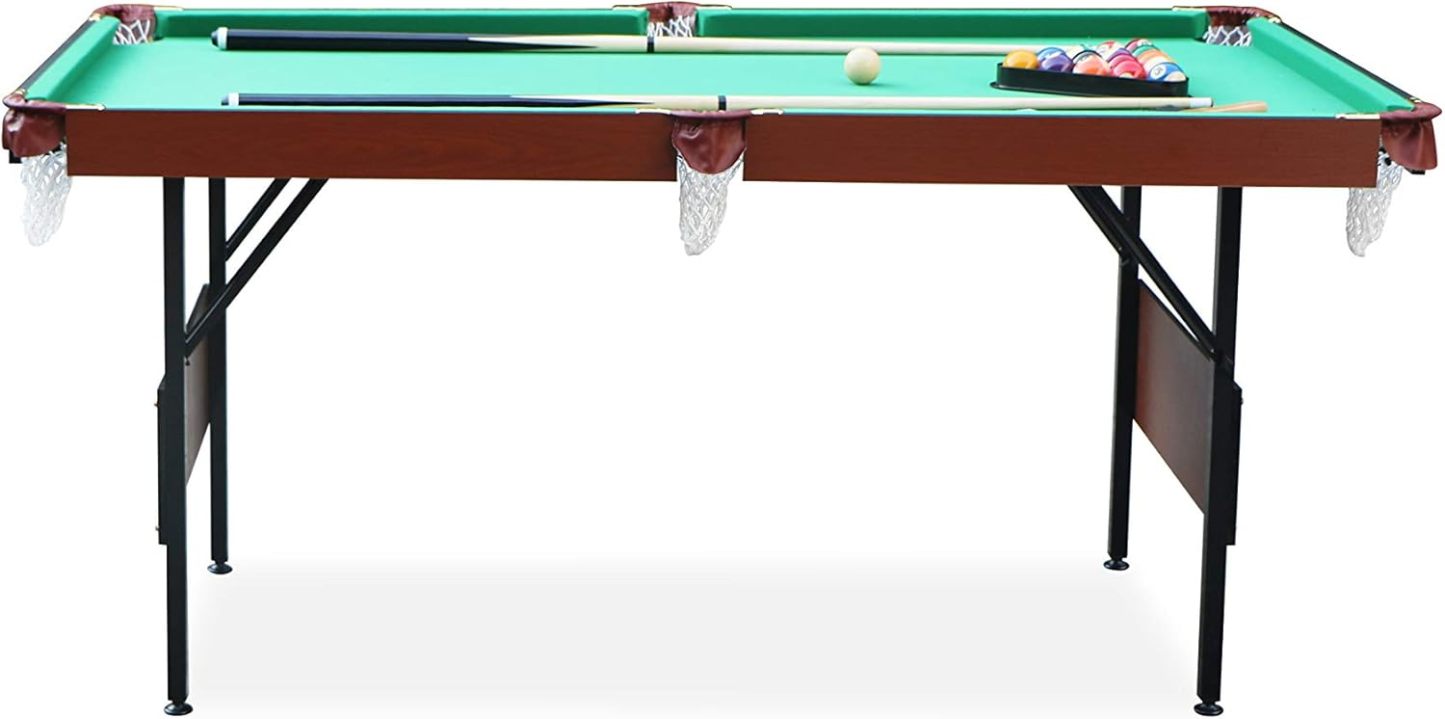 RACK Crux - Mesa de billar/billar americano plegable de 140 cm, entretenimiento portátil y ahorrador espacio
