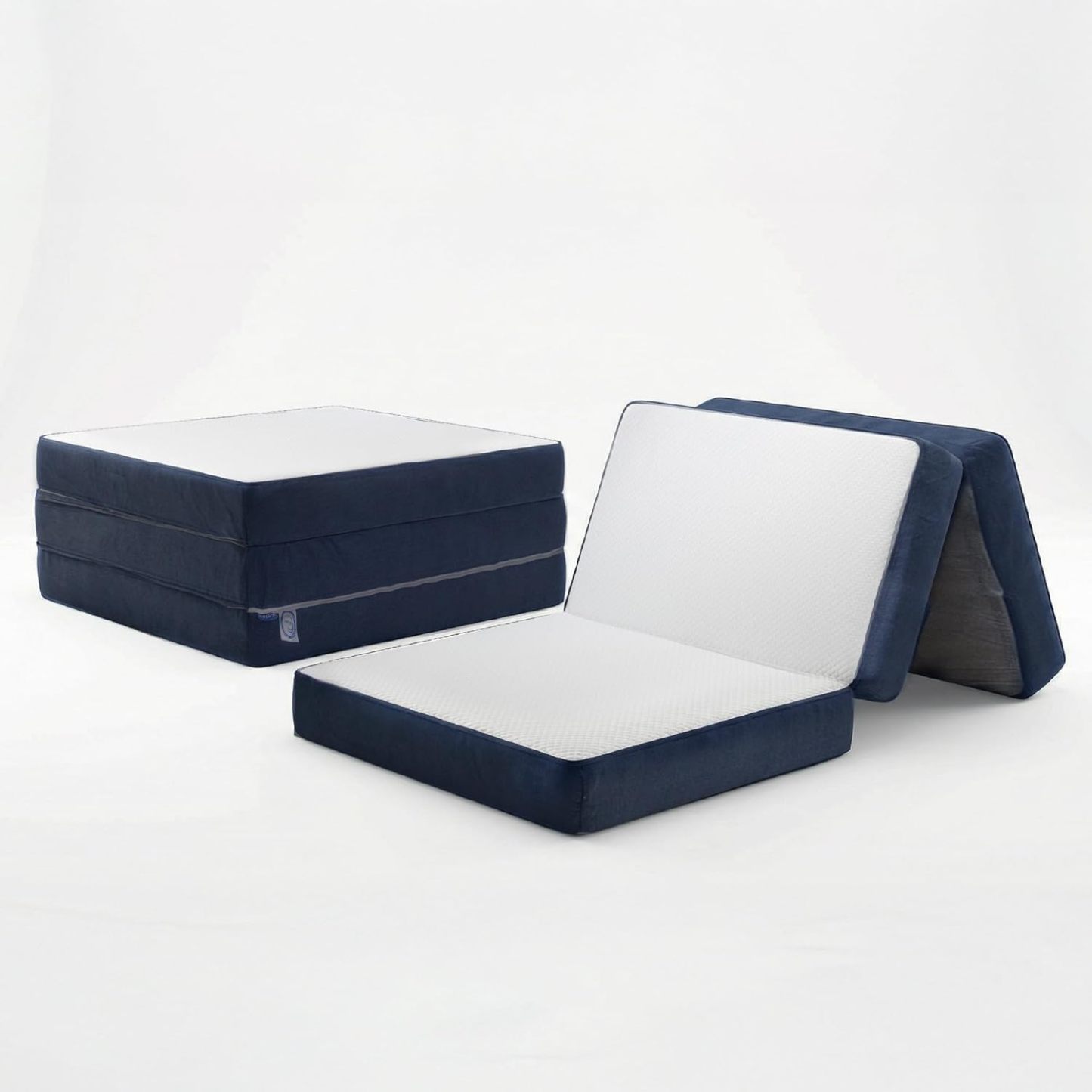 Colchón Plegable Matrimonial 190x135x10cm Portátil con Funda Extraíble de Algodón Poliéster Cómodo para Casa, Visitas y Viajes