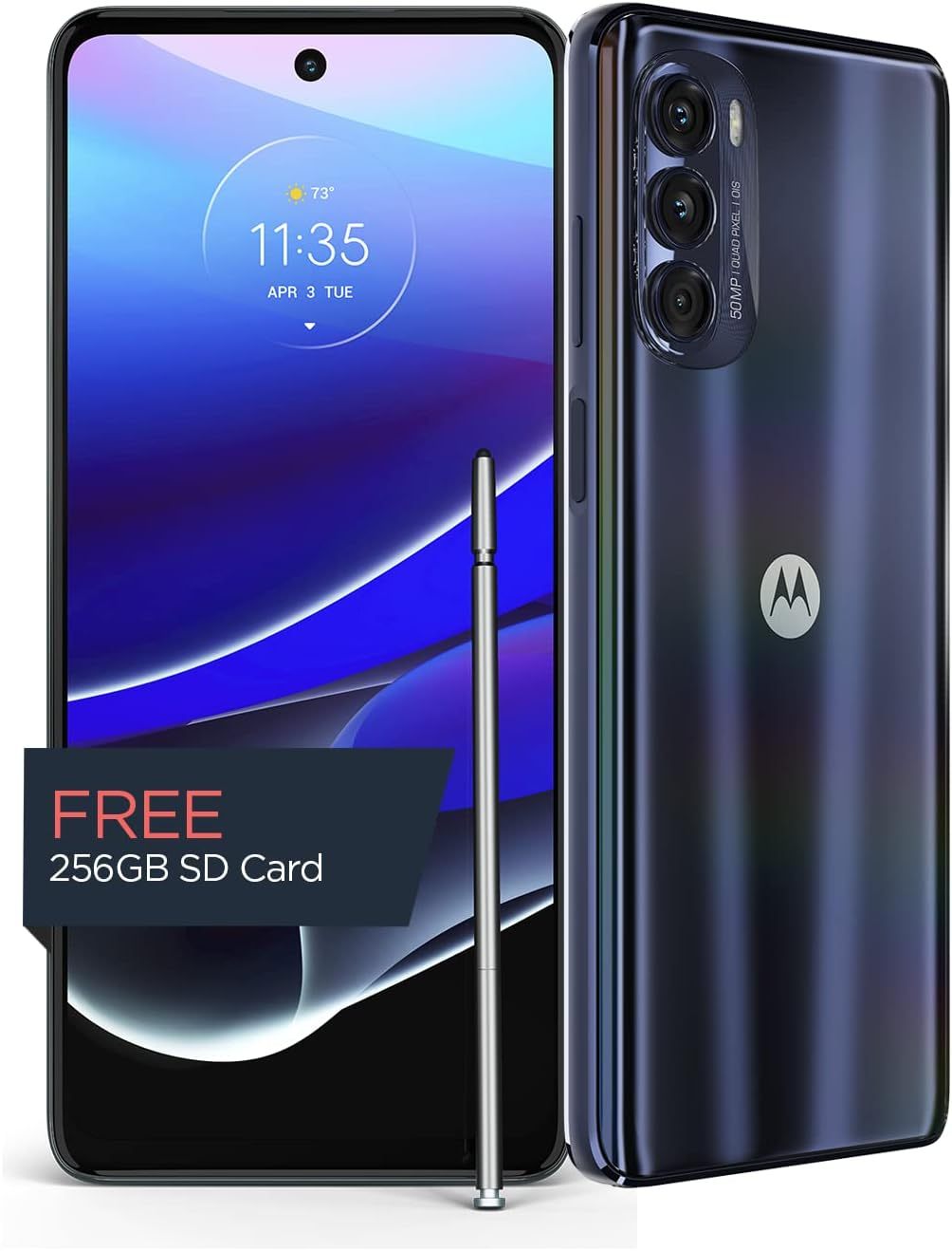 Motorola Moto G Stylus 5G | 2022 | Desbloqueado | Fabricado para Estados Unidos por Motorola | 8/256 GB | Cámara de 50 MP | Azul Acero