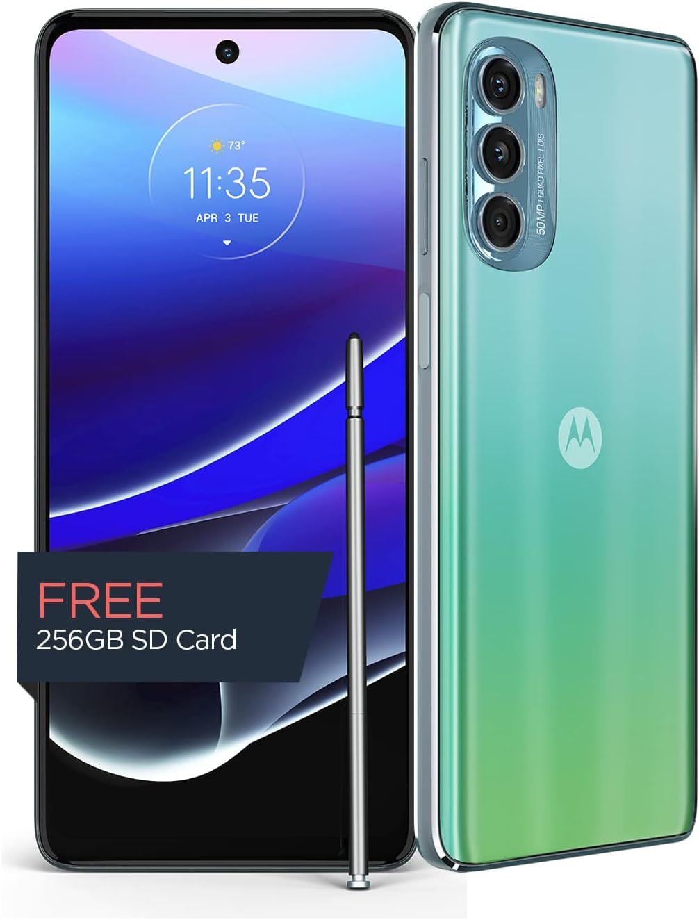 Motorola Moto G Stylus 5G | 2022 | Desbloqueado | Fabricado para Estados Unidos por Motorola | 8/256 GB | Cámara de 50 MP | Azul Acero