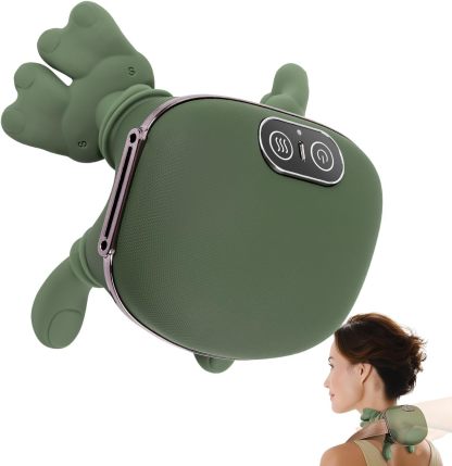 TREEFIA Siasoo - Masajeador de cuello - Bionic - Masajeador con calefacción inalámbrica, masajeador de cuello y espalda, tejido profundo eléctrico 4D, diseño de mano humana simulada