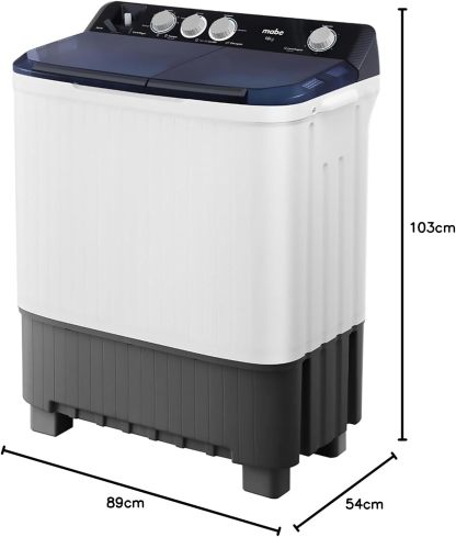 LAVADORA SEMI AUTOMÁTICA MABE 22 KILOS DOBLE TINA BLANCA LMDX2224HBAB0