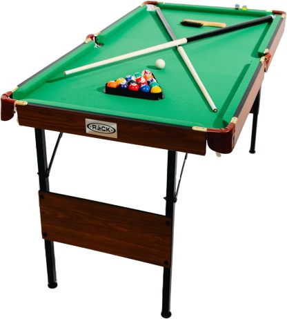 RACK Crux - Mesa de billar/billar americano plegable de 140 cm, entretenimiento portátil y ahorrador espacio