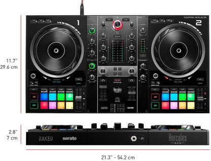 Hercules DJControl Inpulse 500: Controlador USB DJ de 2 pisos para Serato DJ y DJUCED (incluido)