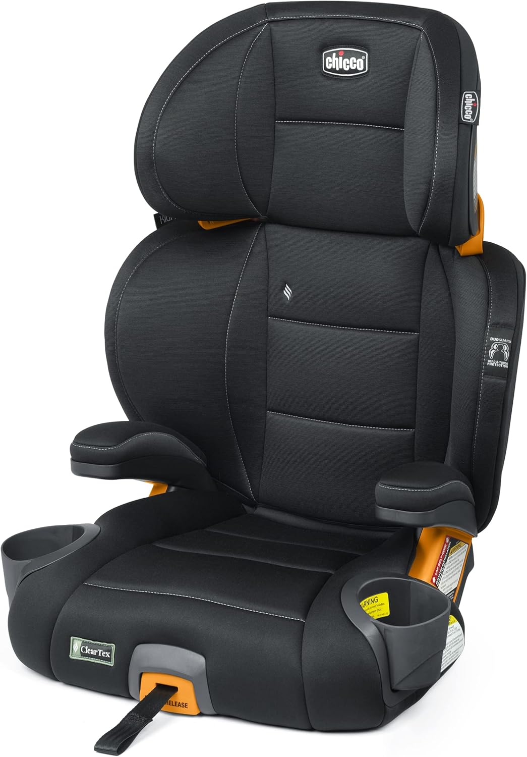 Chicco - KidFit Zip Air Plus 2 en 1 asiento elevador de posicionamiento para coche – Q Collection, negro/gris