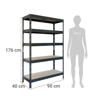 Estante Rivet 5 Nivel(es) 90x176x40 cm Gris