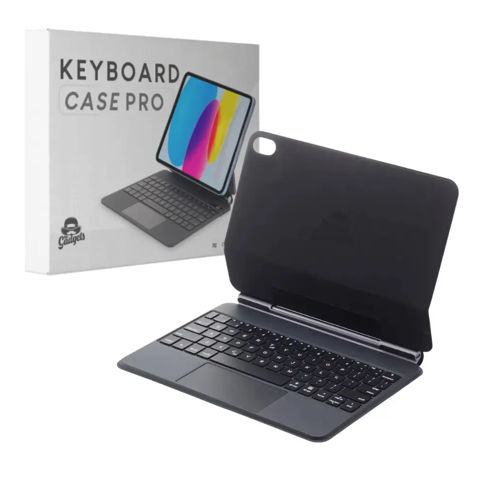 Mr. Gadgets Keyboard Case Pro Compatible Para iPad Funda Teclado Rgb En Español Ñ Magnética Teclado Mágico Conexión Inalambrica