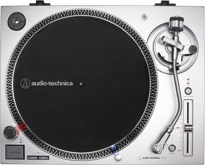 Audio-Technica - Tocadiscos AT-LP120XUSB-BK con accionamiento directo (analógico y USB), totalmente manual, alta fidelidad, 3 velocidades, convierte vinilo a digital, antipatinaje y control de tono variable, negro