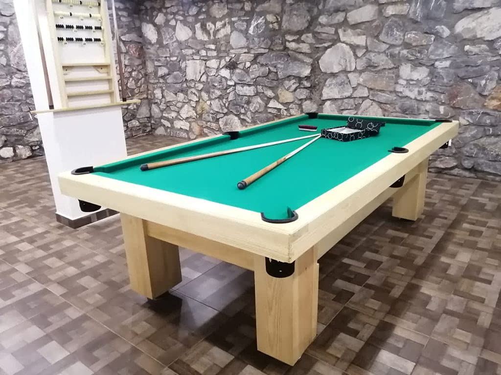 MESA DE BILLAR PROFESIONAL PARA CASA O NEGOCIO. USO RUDO MADERA 100% PINO (PAÑO ROJO)