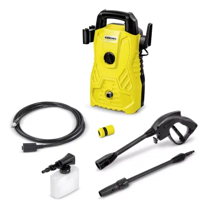 Lavadora de alta presión Kärcher Compacta amarilla y negra de 1200 W con 1500 psi de presión máxima de 110 V