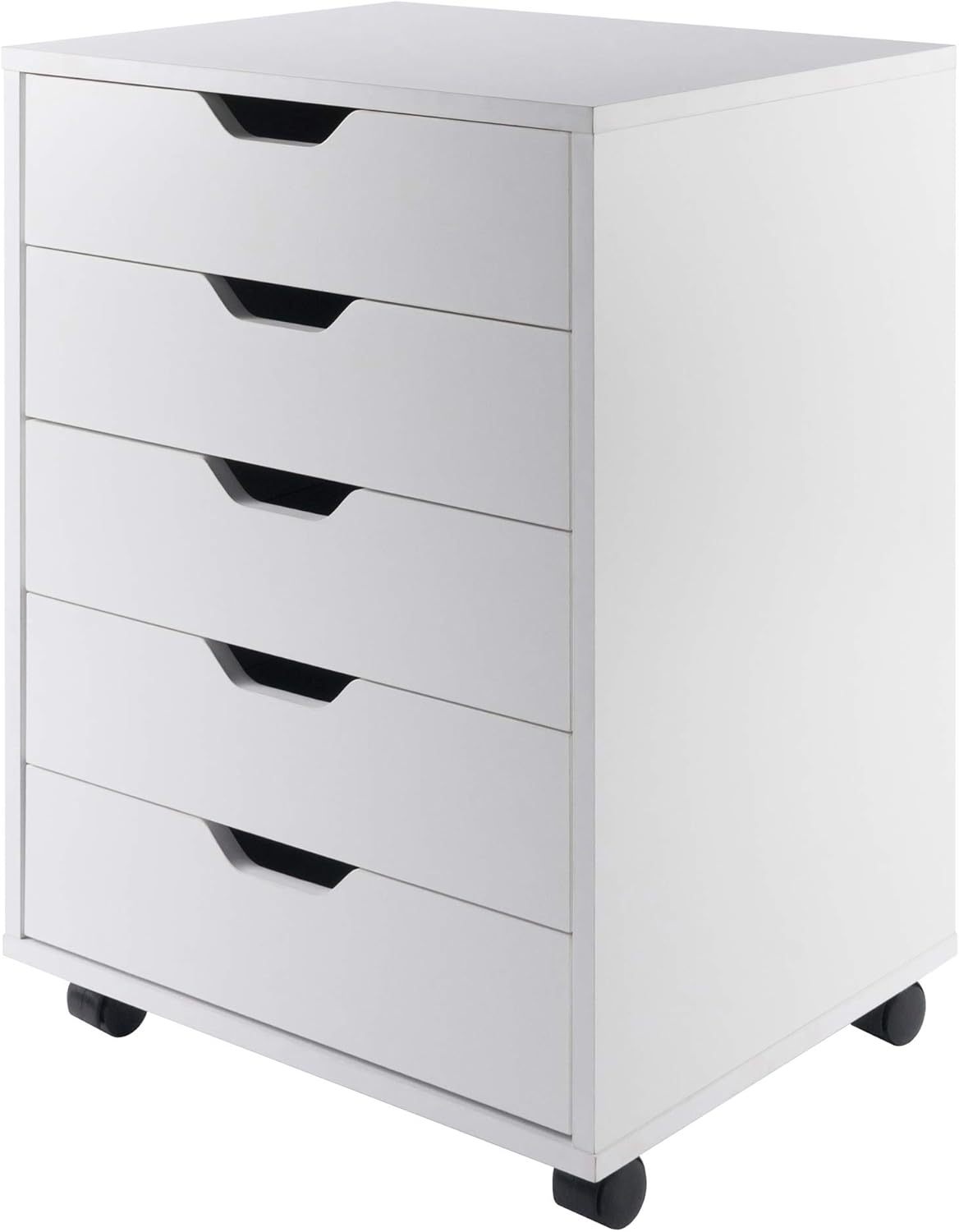 Winsome Wood Halifax 5-Drawer Cabinet, Blanco