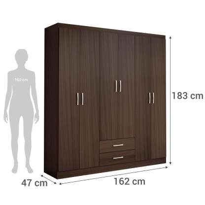 Closet 6P2C Avellana162X47X183