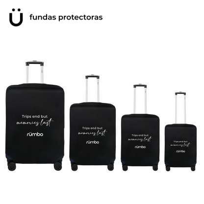 Juego 4 Maletas De Viaje Rigidas Ruedas 360 Bolsas De Viaje azul Rumbo RUM40