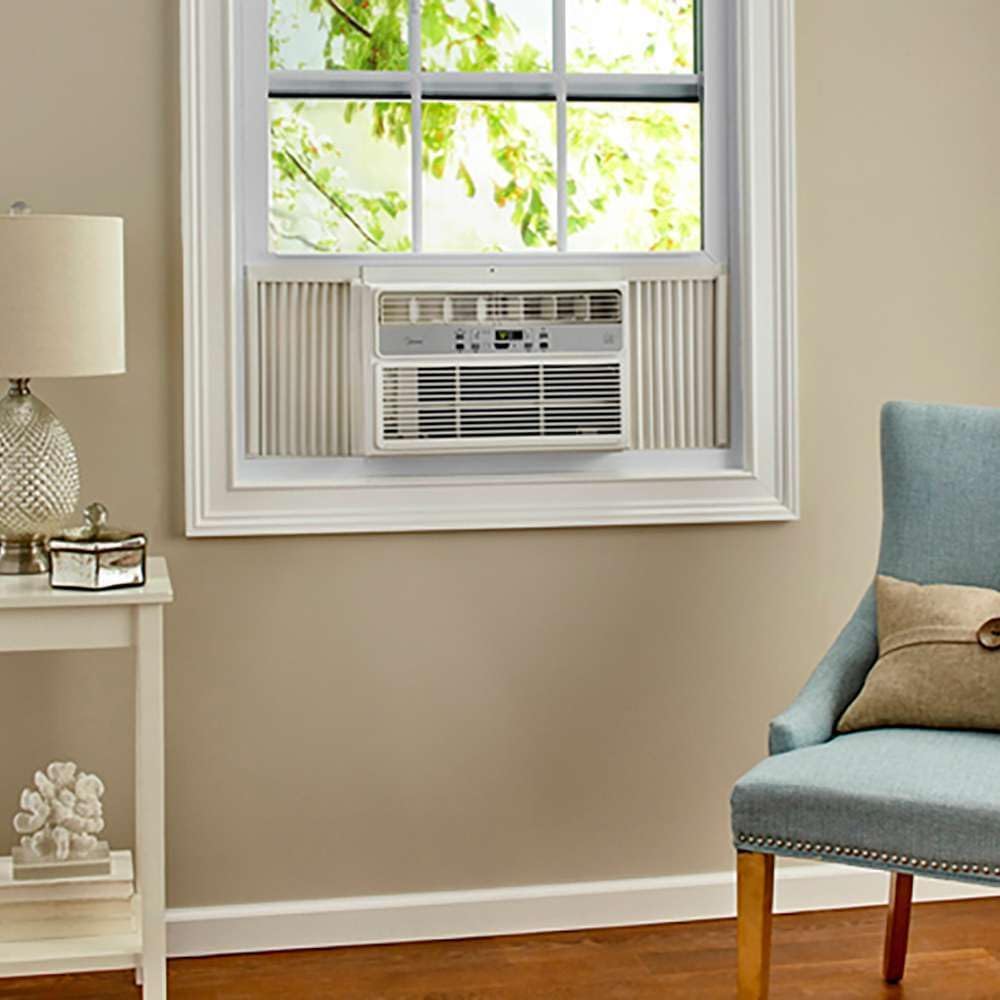 Midea 8.000-1200 BTU EasyCool aire acondicionado para ventana, deshumidificador y ventilador, enfriar, circular y deshumidificar hasta 350 metros cuadrados Ft, filtro reutilizable, control remoto-filtro de aire acondicionado